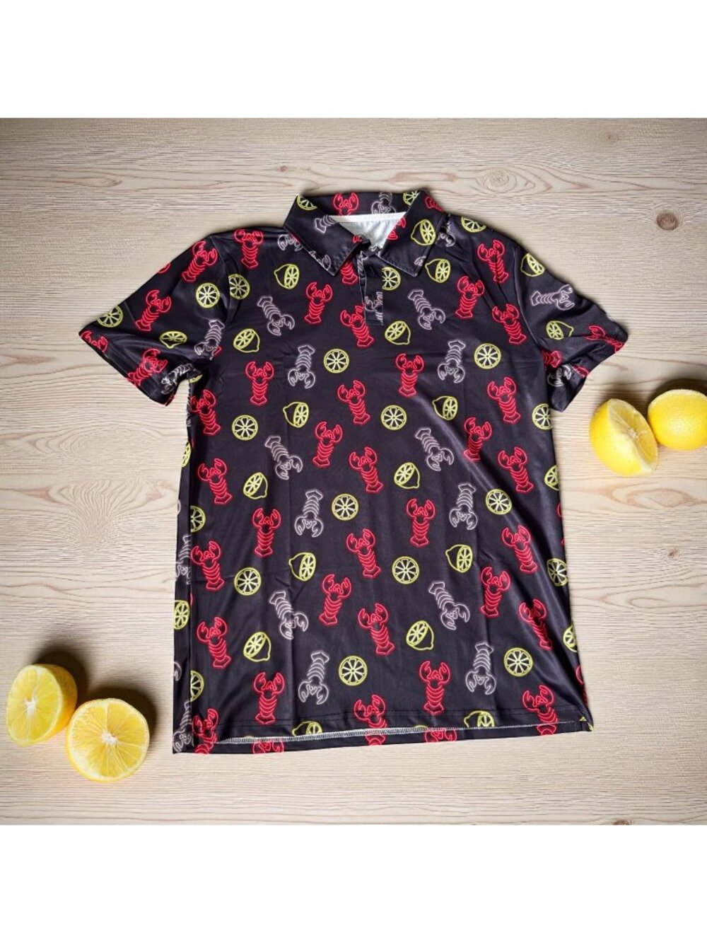 PROUD 90 Men's Lobster Bake Golf Shirt Size Small NEW NWOT